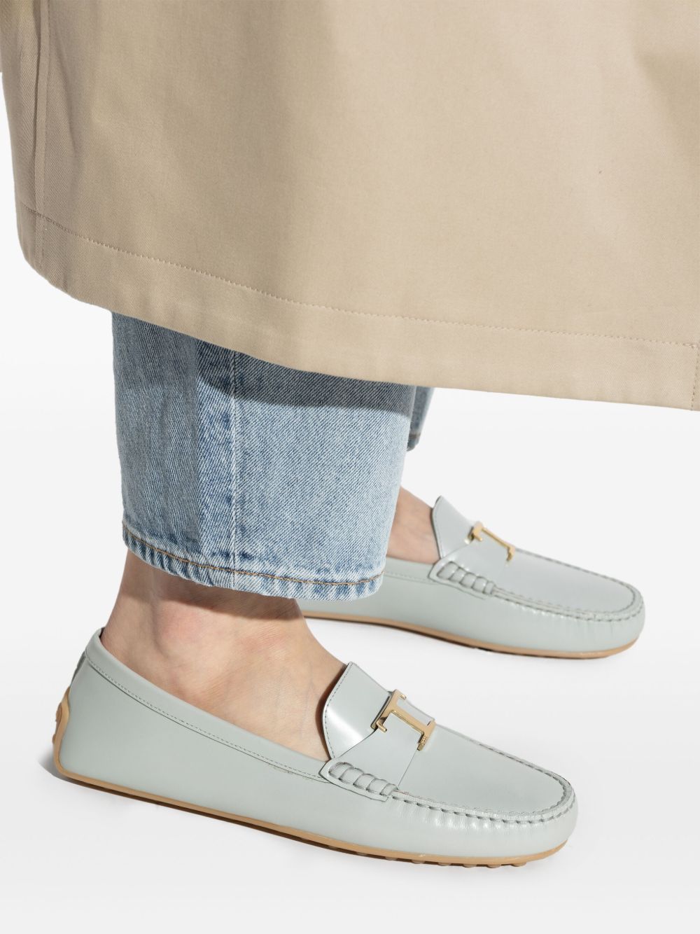 Tod's Grey Flat Shoes — Elegant Women’s Moccasins