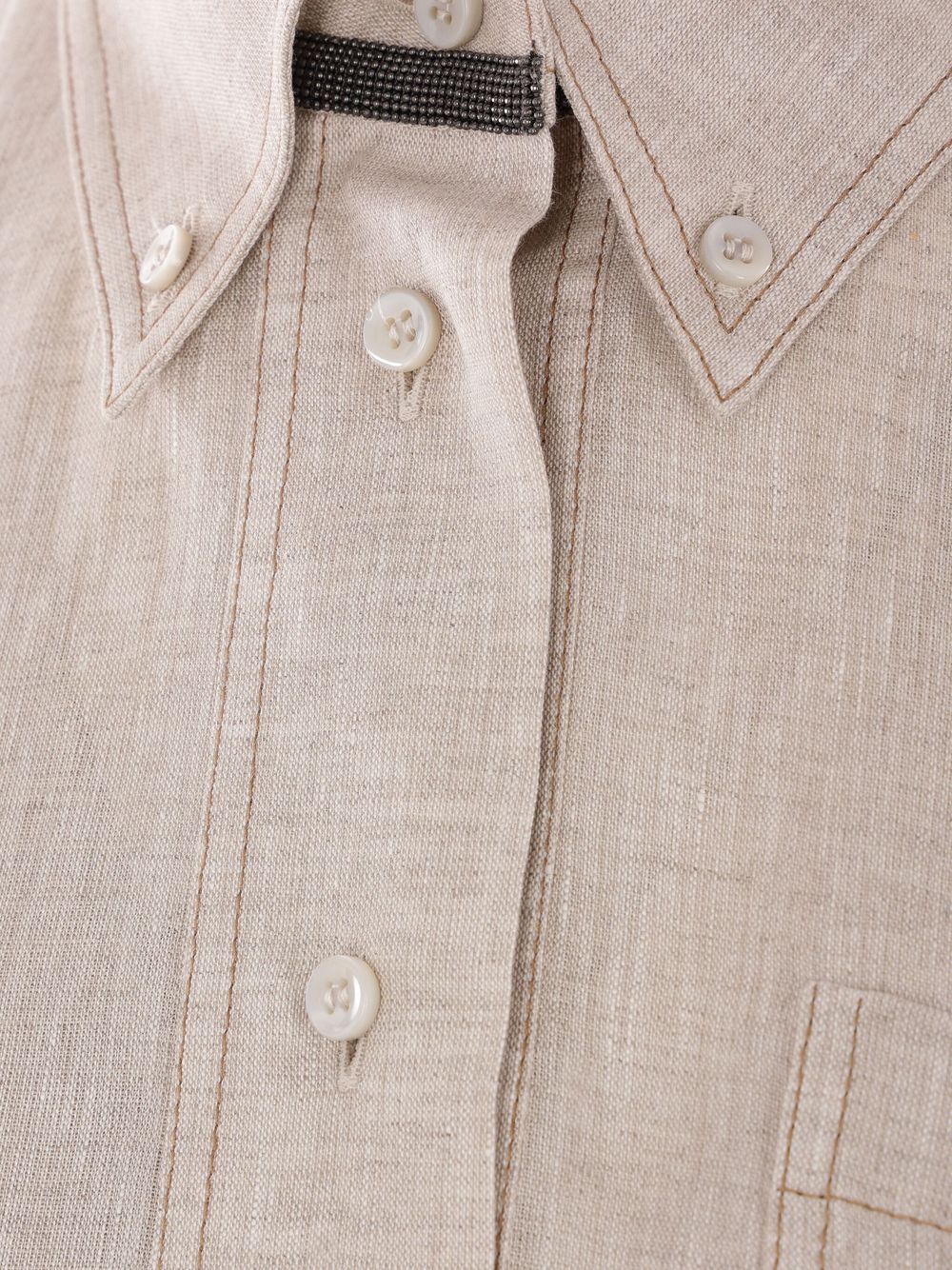 Robes Brunello Cucinelli beiges avec ceinture à la taille