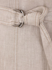 Robes Brunello Cucinelli beiges avec ceinture à la taille