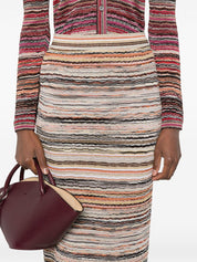Jupe midi Missoni en lamé en orange carotte