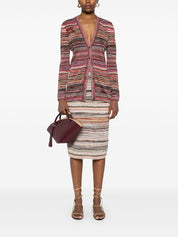 Jupe midi Missoni en lamé en orange carotte