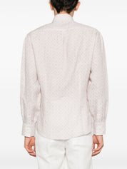 Camisa estampada Brunello Cucinelli en beige claro