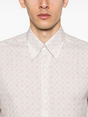 Camisa estampada Brunello Cucinelli en beige claro