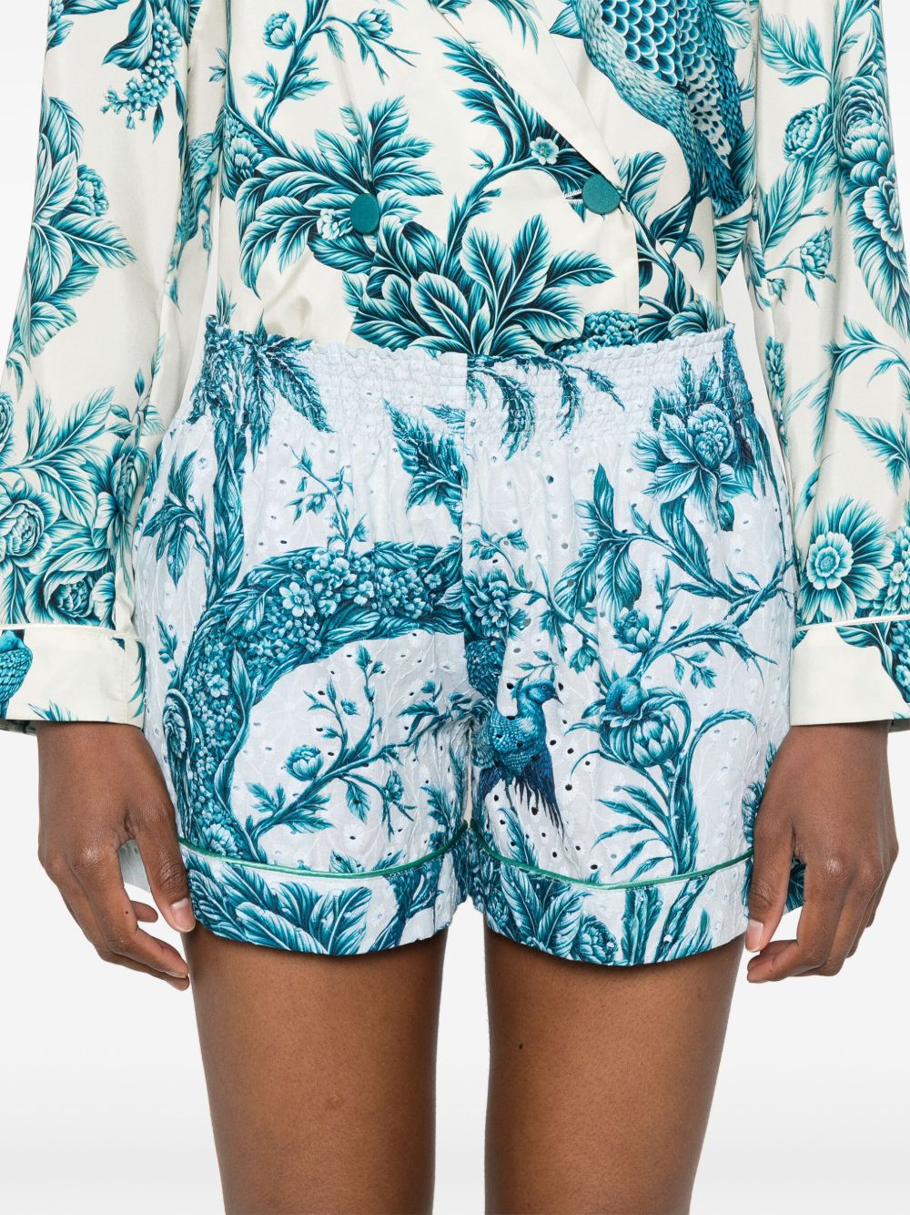 F.R.S . Shorts Blue floral print