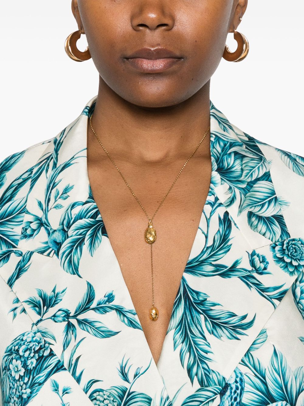 FRS . Chemise Otrera en soie fleurie