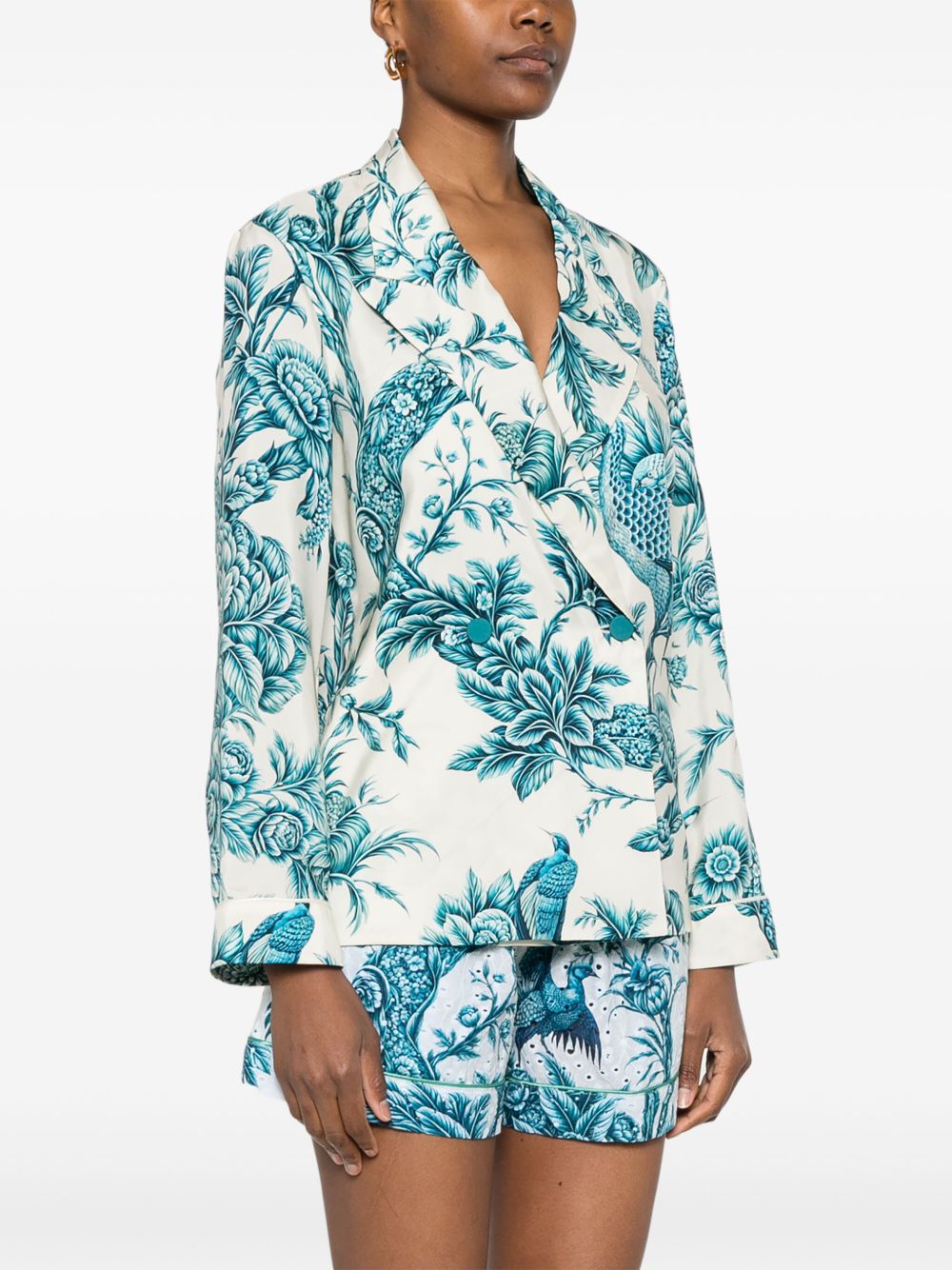 FRS . Chemise Otrera en soie fleurie