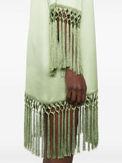 Valentino cady couture mini dress in light green silk