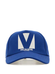 Valentino Garavani Chapeaux Casquette en coton bleu
