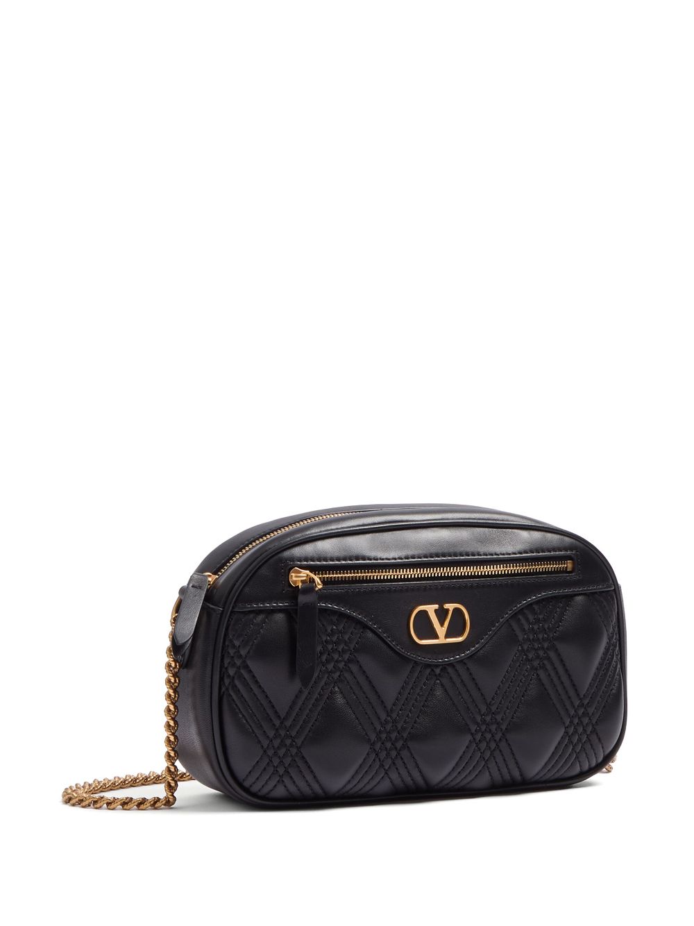 Valentino Garavani Bags.. Black calf leather camera bag