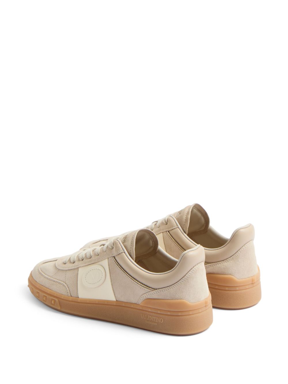 Baskets Valentino Garavani en cuir beige