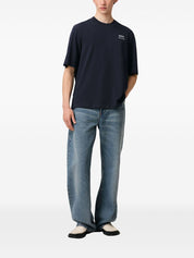 Ami Paris Blue T-shirt with Ami de Coeur