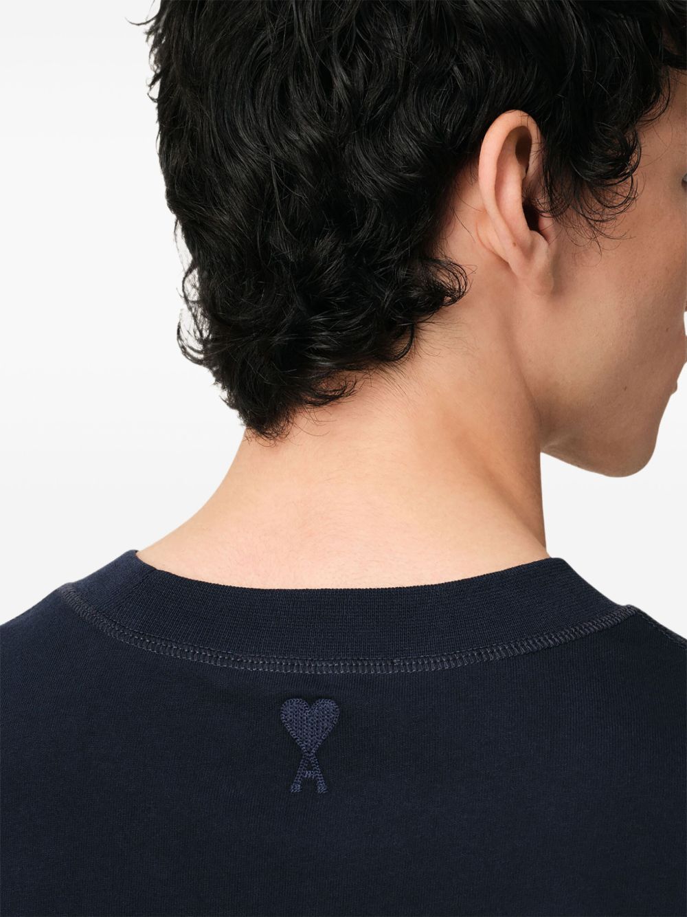 Ami Paris Blue T-shirt with Ami de Coeur