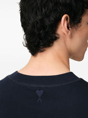 Ami Paris Blue T-shirt with Ami de Coeur