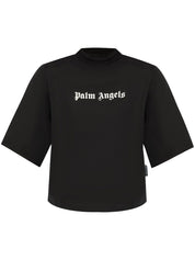 Palm Angels T-shirts and Polos Black crew neck