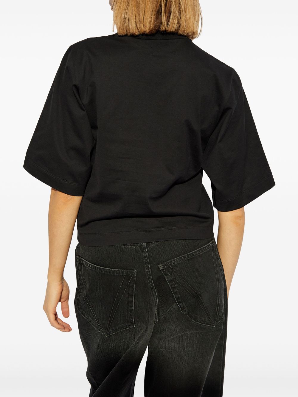 Palm Angels T-shirts and Polos Black crew neck