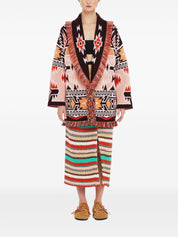 Alanui Geometric Roots cardigan in wool