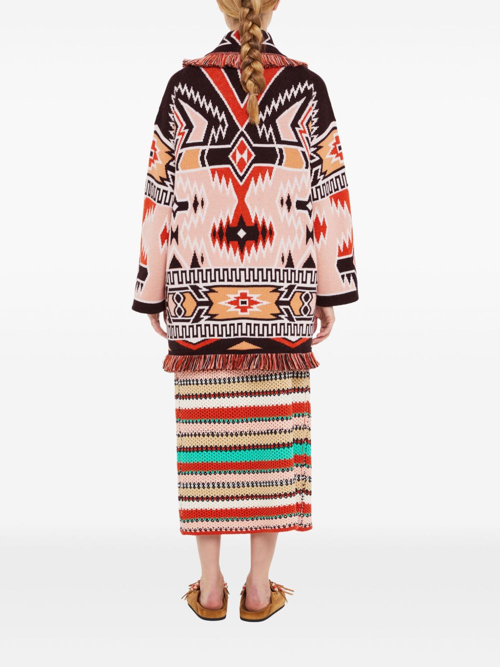 Alanui Geometric Roots cardigan in wool