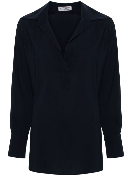 Blue Classic Stretch Shirt by Alberto Biani
