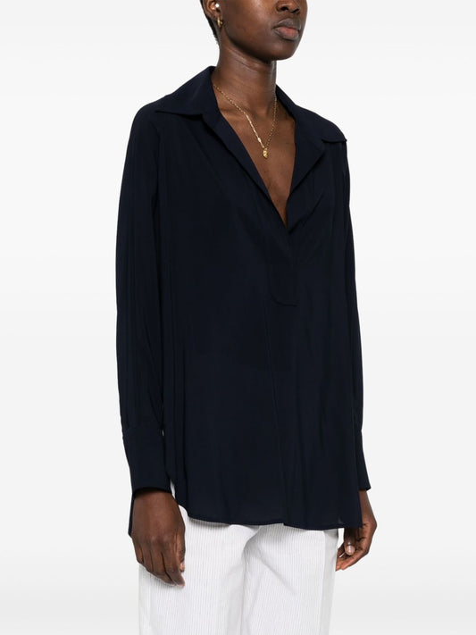 Blue Classic Stretch Shirt by Alberto Biani