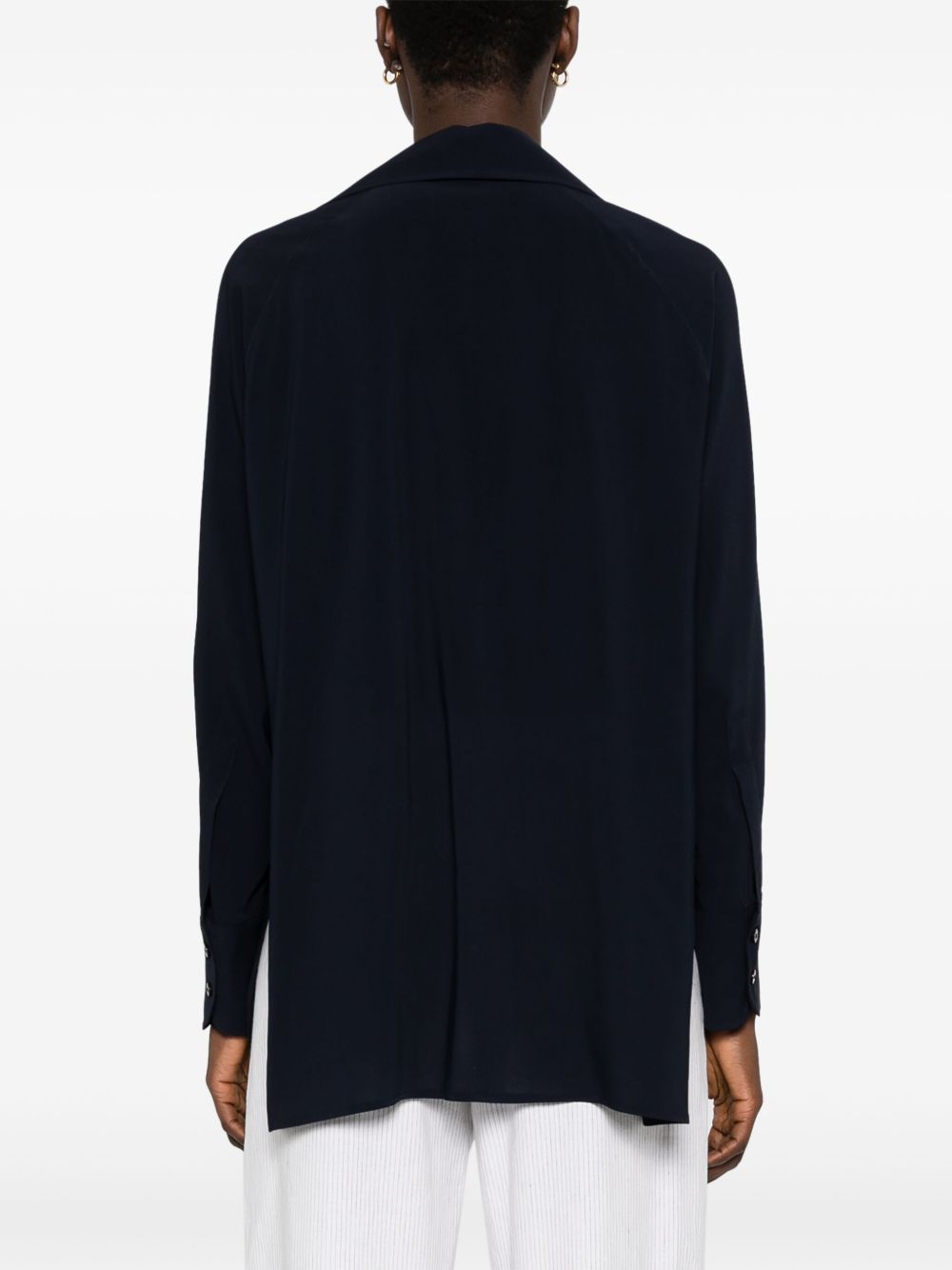 Chemises Alberto Biani Bleues, design stretch classique