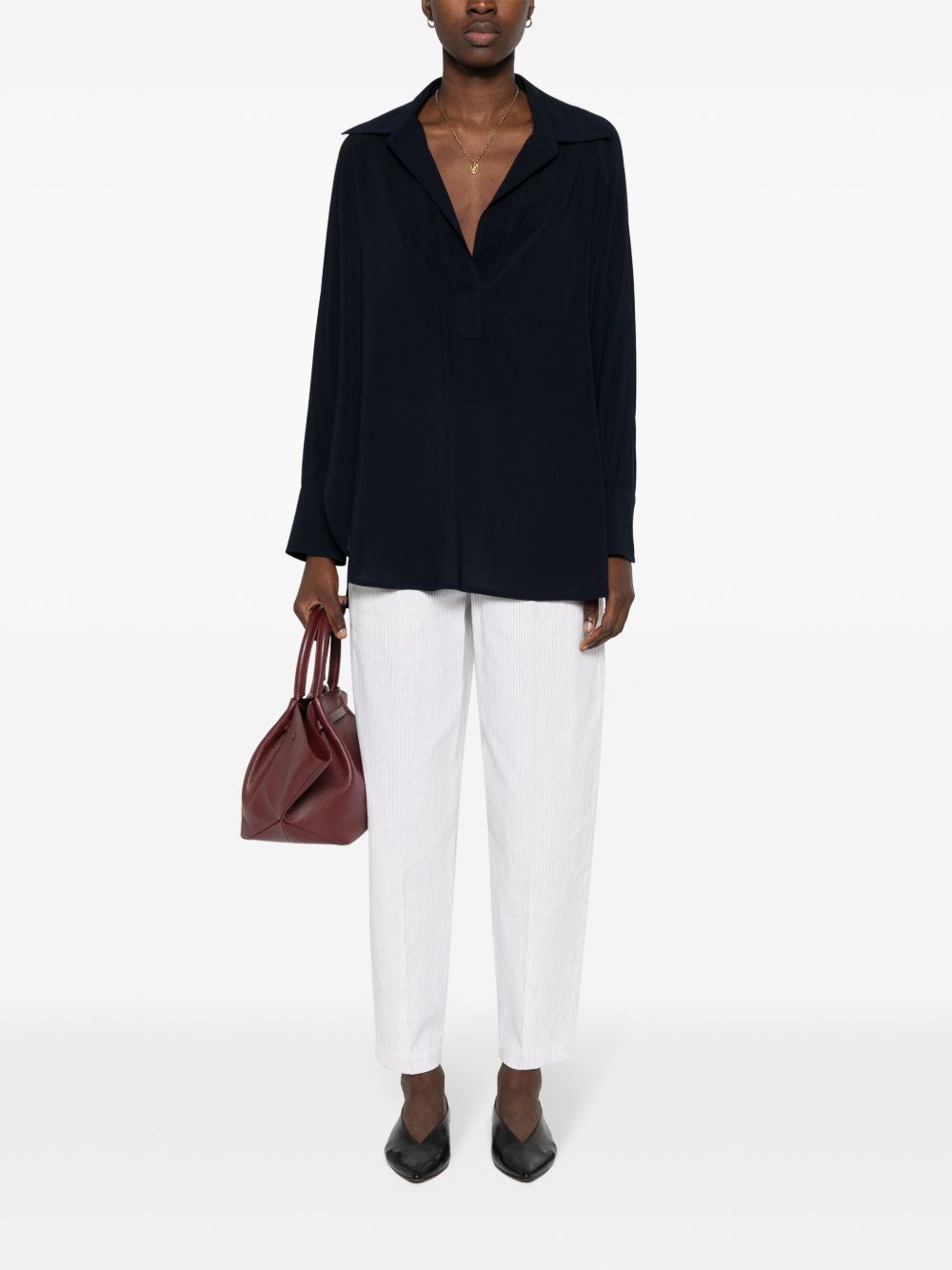 Chemises Alberto Biani Bleues, design stretch classique