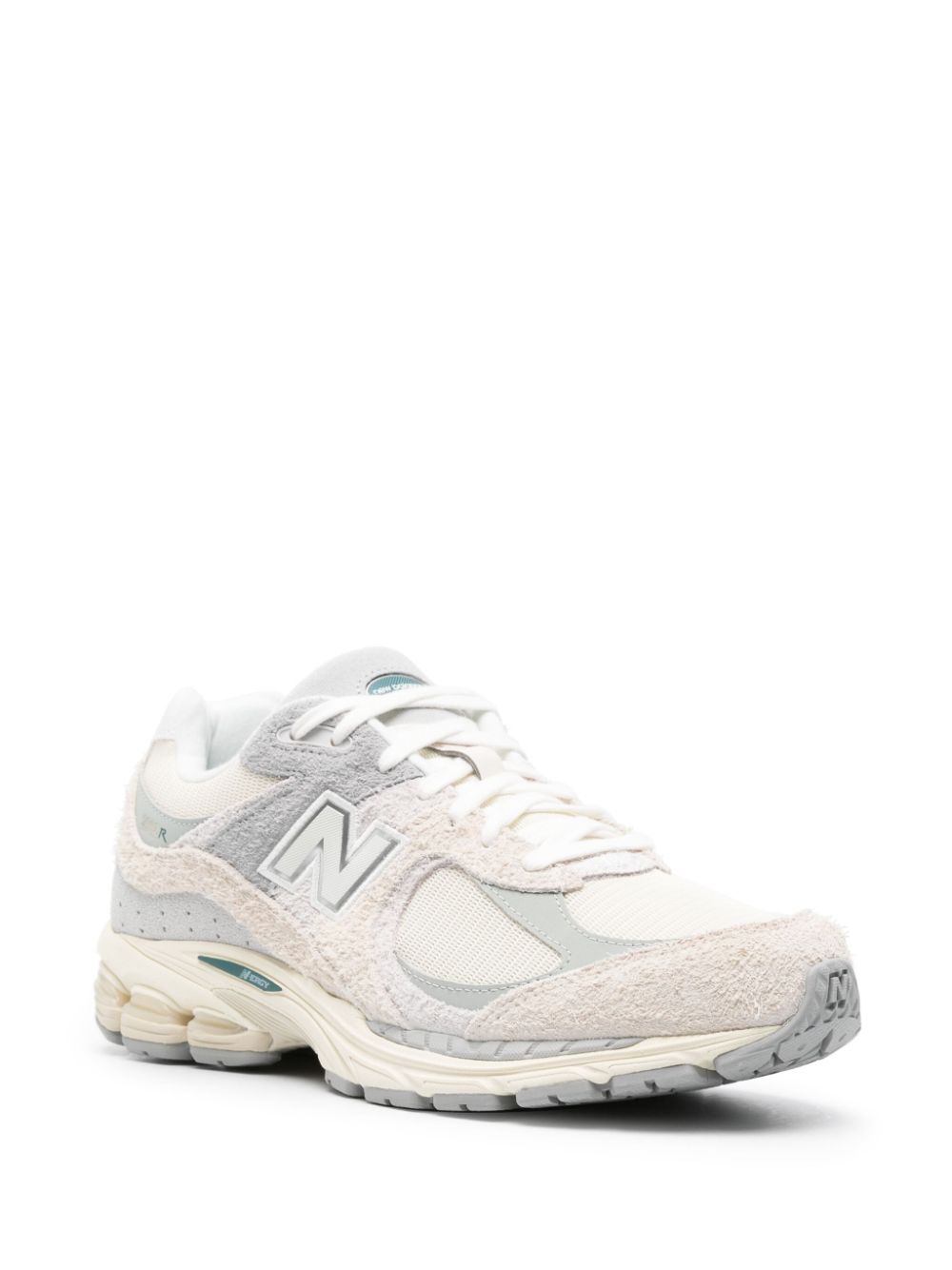 Zapatillas New Balance de malla de ante de becerro blanco