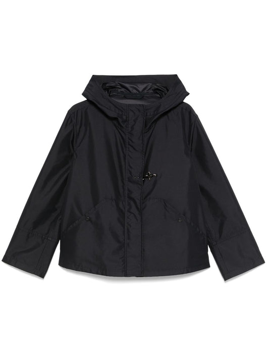 Fay Blue Short Parka Coat — Tailored Navy Outerwear