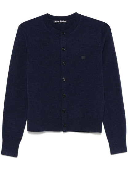Acne Sweater Blue — Navy Buttoned Knit