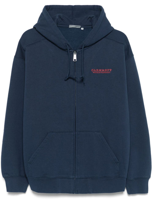 Pulls Carhartt Wip Pre bleus avec fermeture éclair sur le devant