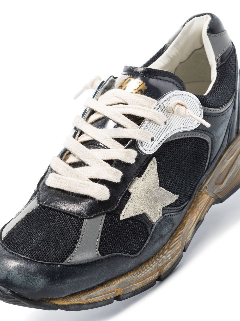 Baskets Golden Goose en cuir noir