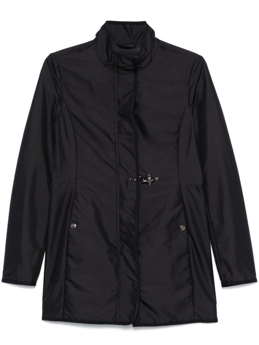 Fay Blue Car Coat — Navy Tailored Car Coat