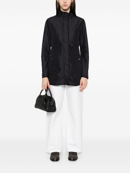 Fay Blue Car Coat — Navy Tailored Car Coat