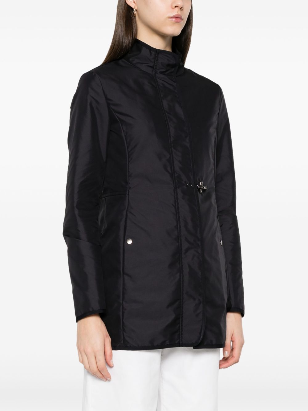 Fay Blue Car Coat — Navy Tailored Car Coat