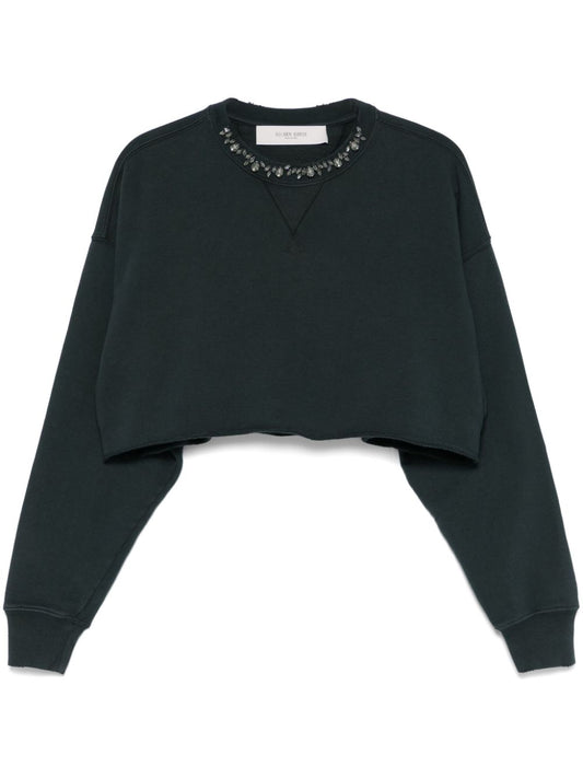 Golden Goose Black Sweater — Crystal-Embellished Knit