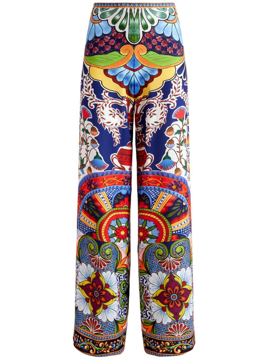 Alice + Olivia Wide‑Leg Trousers — MultiColour