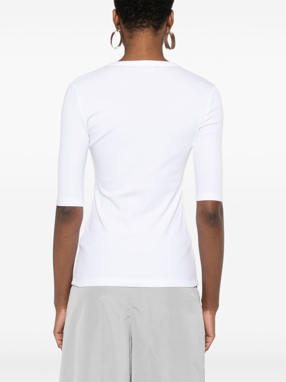 Fabiana Filippi White T-shirt with Scoop Neck