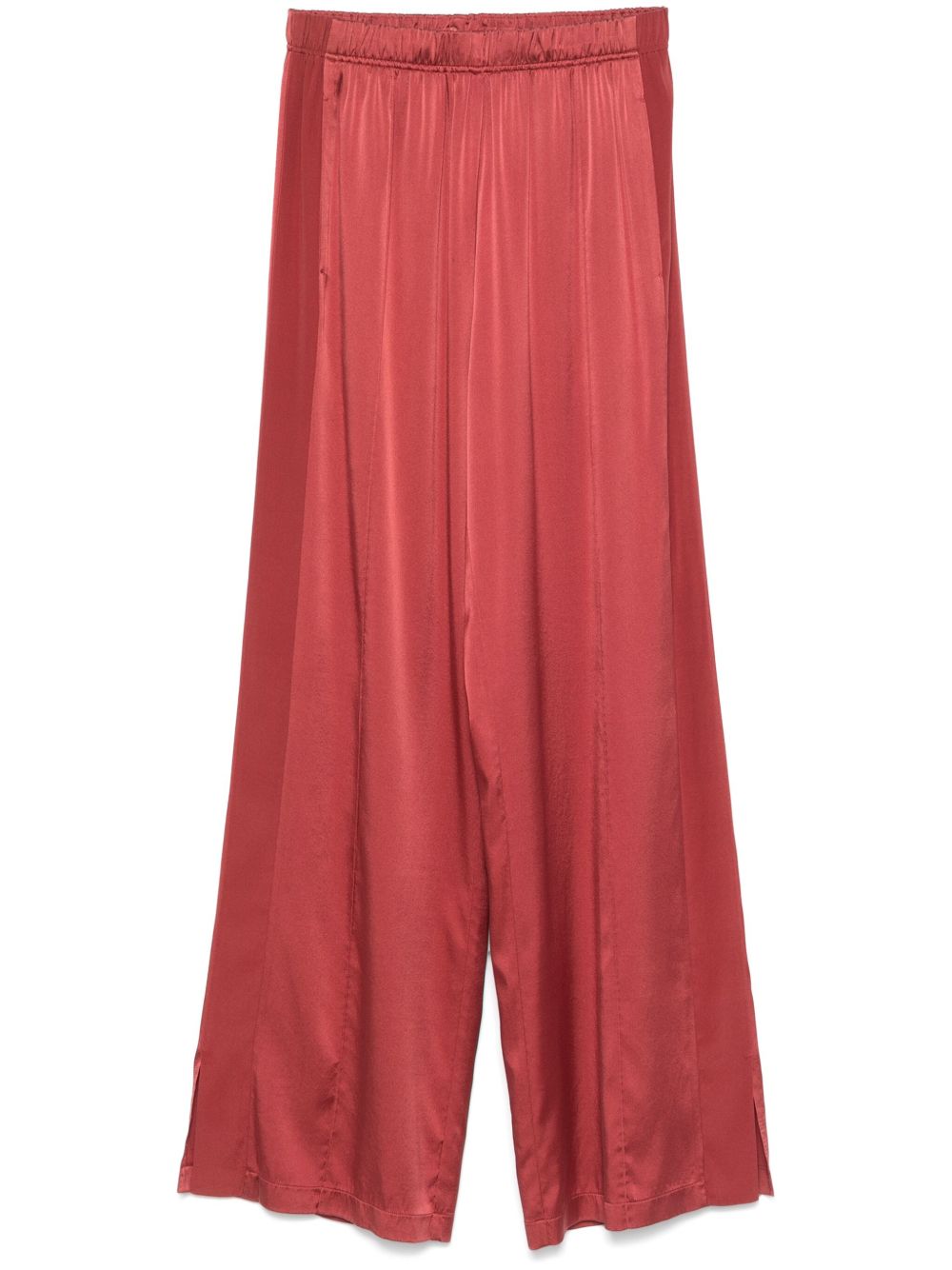 Forte Forte satin trousers in silk — brick red elegance