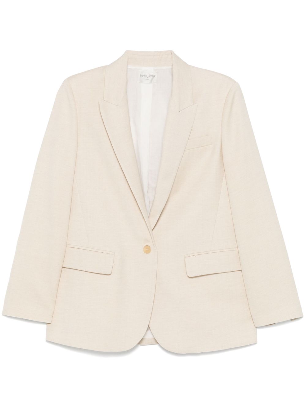 Blazer à simple boutonnage Forte Forte beige clair