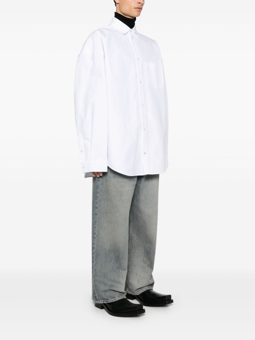 Camisas Balenciaga Camisa blanca de algodón oversize