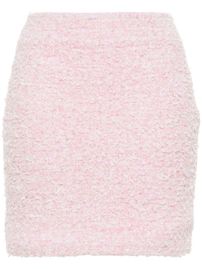 Balenciaga Pink Tweed Mini Skirt