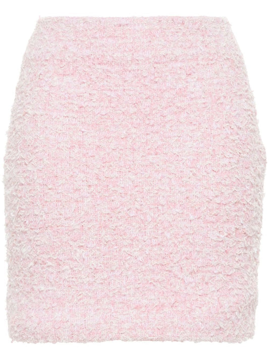 Balenciaga Pink Tweed Mini Skirt