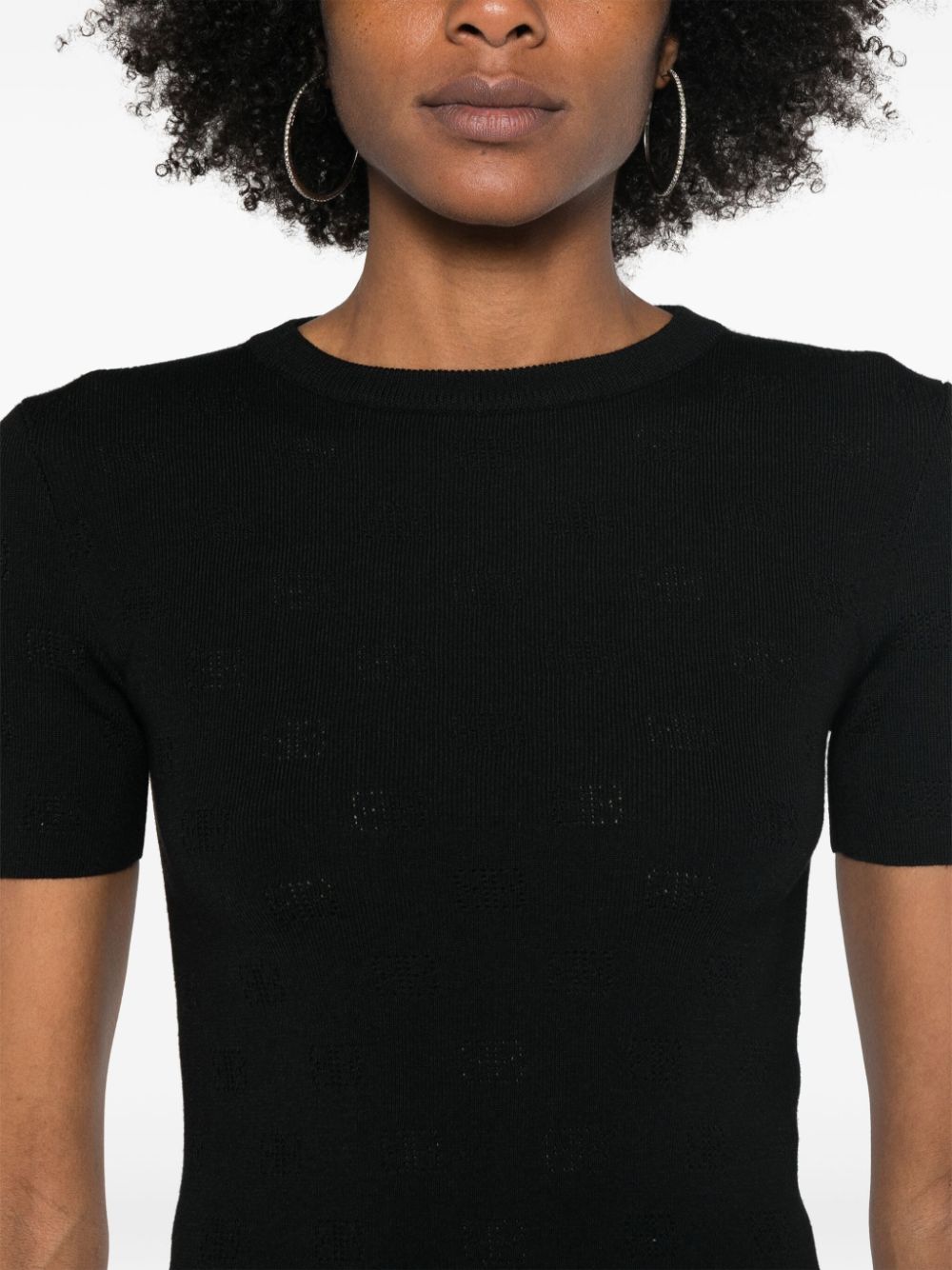 Balenciaga Sweaters Black wool blend knit top