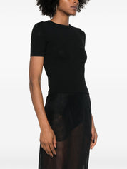 Balenciaga Sweaters Black wool blend knit top