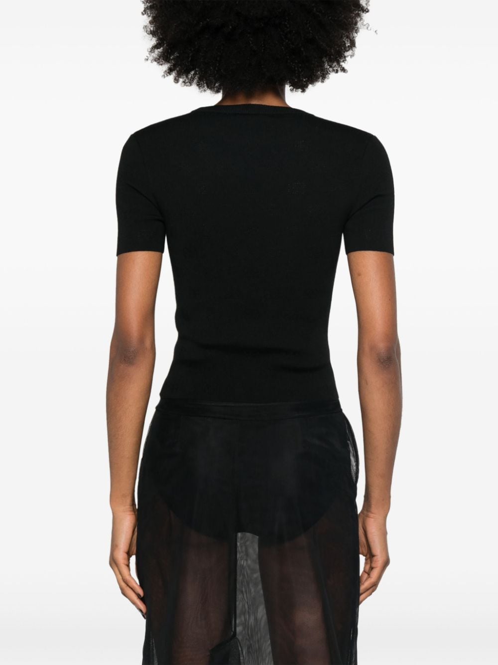 Balenciaga Sweaters Black wool blend knit top