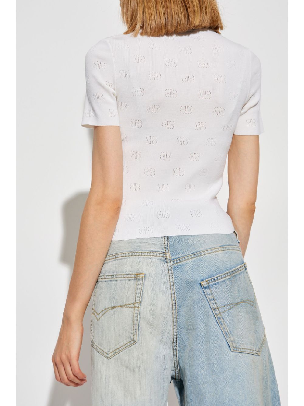 Pulls Balenciaga en laine mélangée blanche