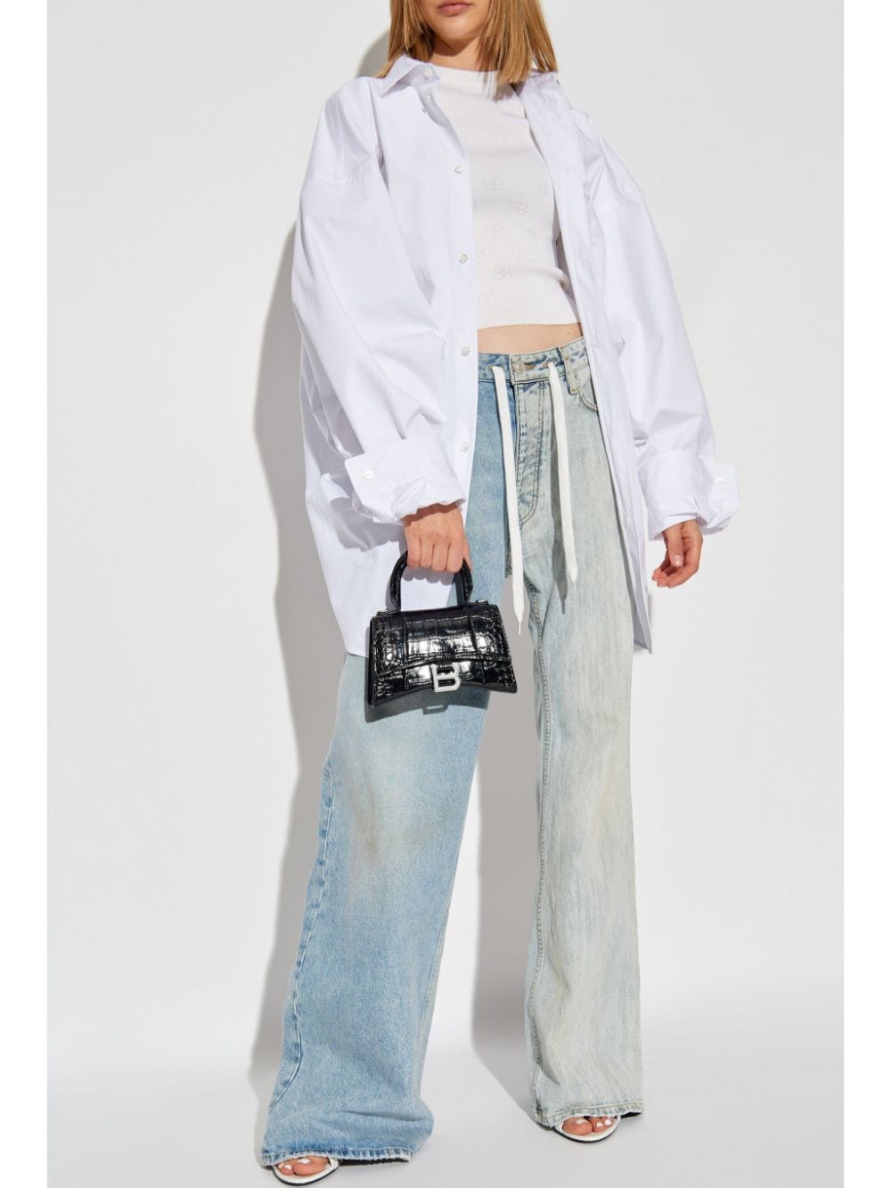 Pulls Balenciaga en laine mélangée blanche