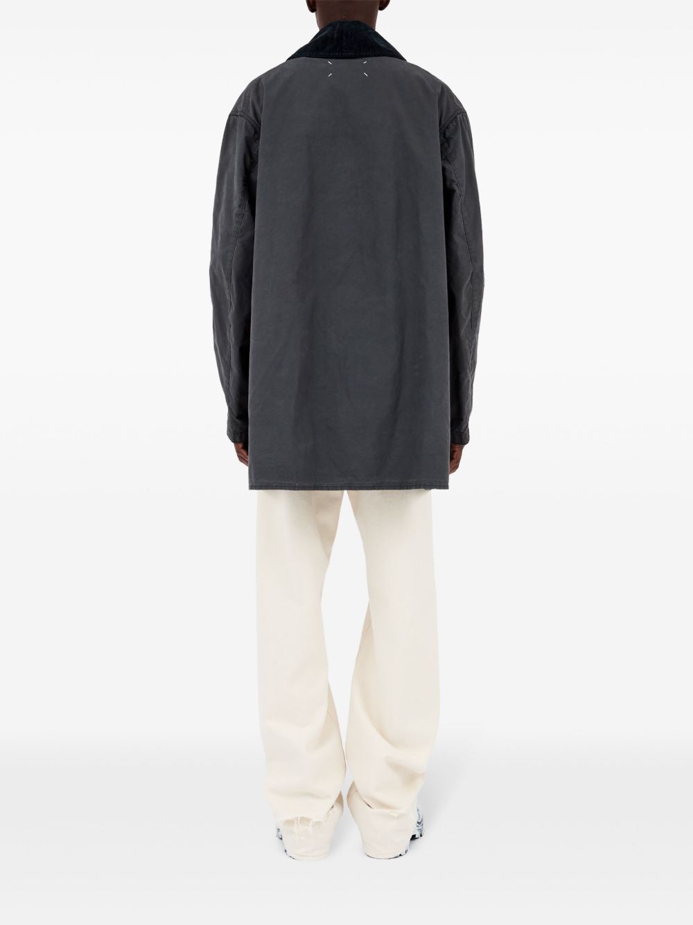 Maison Margiela Double Breasted Cotton Jacket — Grey Sport Jacket
