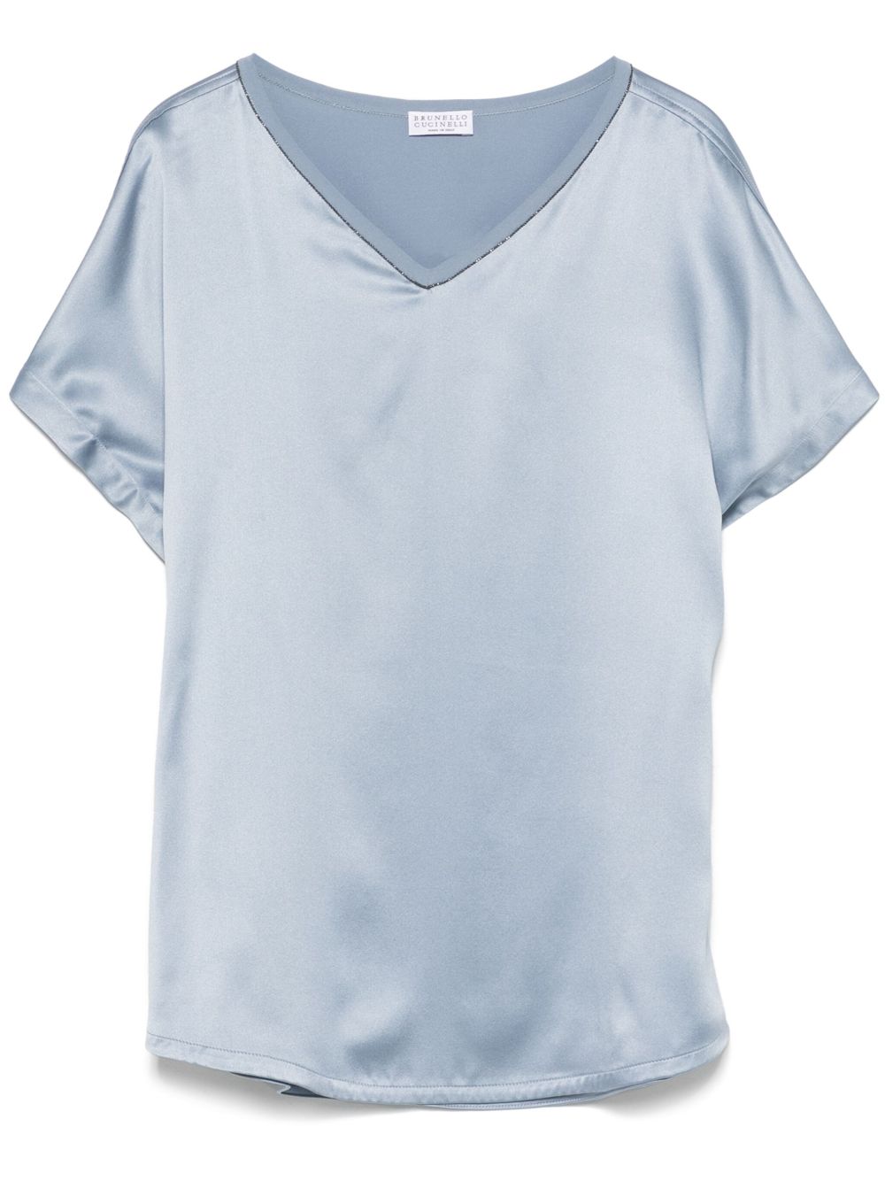 Brunello Cucinelli Top Clear Blue with Monili Detail