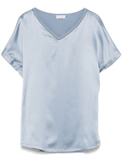 Brunello Cucinelli Top Clear Blue with Monili Detail