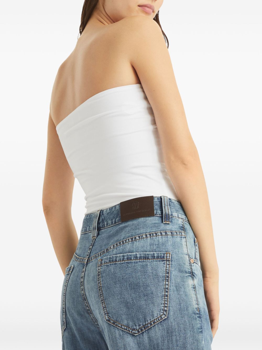 Brunello Cucinelli cotton boyfriend jeans — blue denim